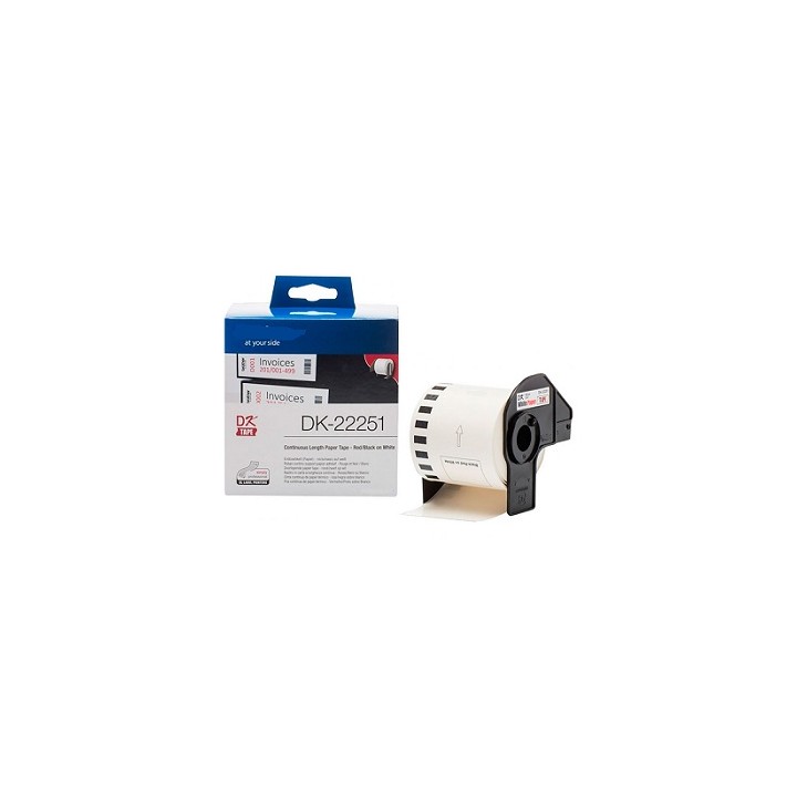 Black/Red 62mmX15Meter Compa Brother P-Touch QL800,810,820