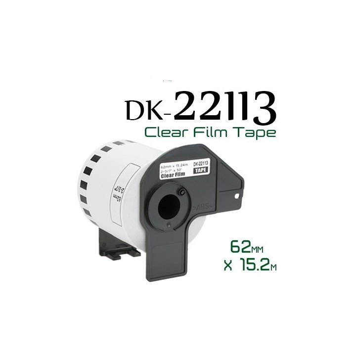 Clear 62mmX15.24m Compa Brother P-Touch QL1000,1050,1060,820
