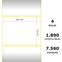 White 102x76mm,1890 Et/Rotolo Z-2000D, 4x3x3 Core,circonferenza 174mm
