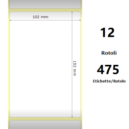 White 102x152mm, 475 Et/Rotolo Z-1000D,4x6x1 Core ,circonferenza 111mm