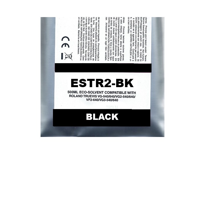 Black Pigment Eco-Solvent Ink Bag Compa Roland TrueVIS SG2,VG2,VF2,SG3,VG3500ML